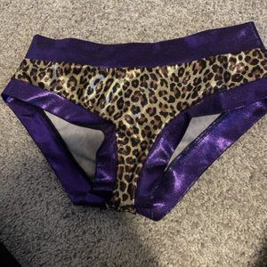 Cleo the Hurricane Hot Pants/Shorts - Metallic Cheetah Print/Purple - Small